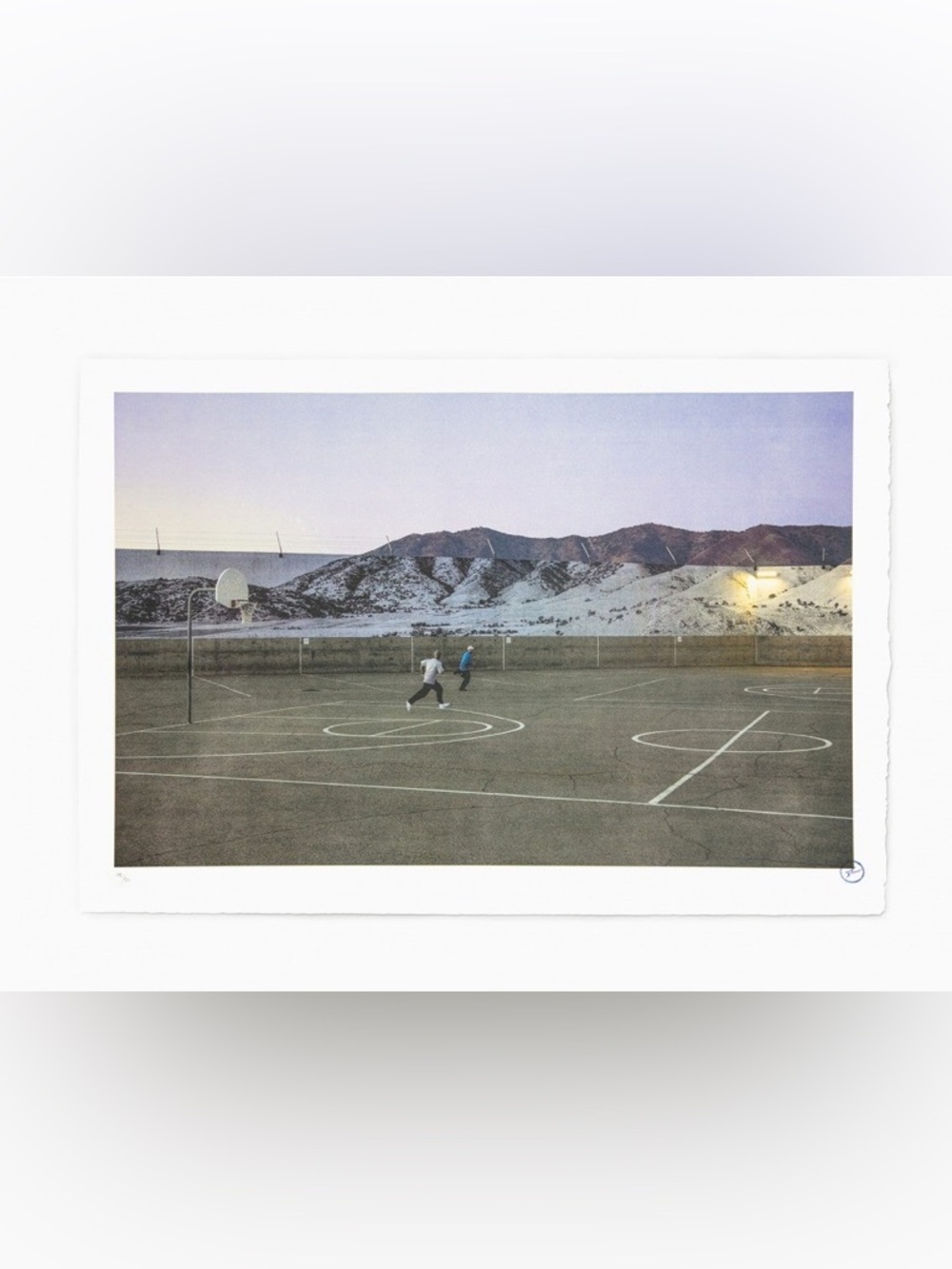 Lithograph by JR Prison - Basketball Tehachapi California Signed Art Print 28x40